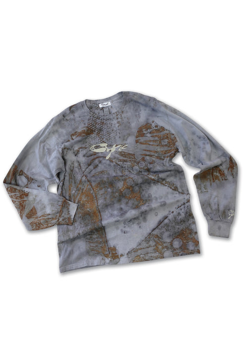 【RESTOCK】MISAKI USHIOZU × Cycle IRON RUST-DYEING LONG SLEEVE TEE -GRAYISH PURPLE-
